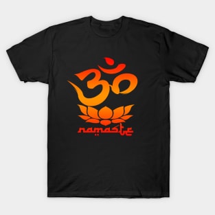 Namaste Symbol with Lotus Flower T-Shirt